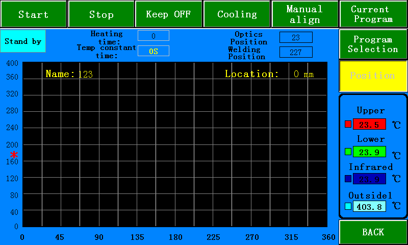 touchscreen of reballing machine